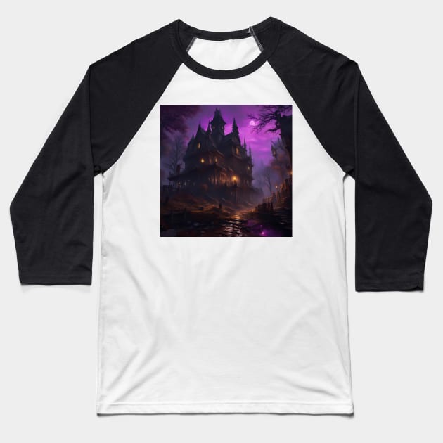 Dark Fantasy art Baseball T-Shirt by IOANNISSKEVAS